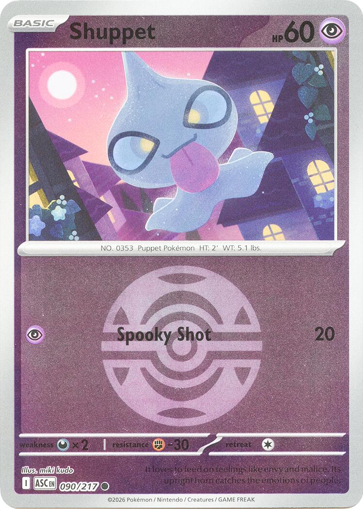 Shuppet (090/217) (Dusk Ball) [Mega Evolution: Ascended Heroes] | Card Citadel