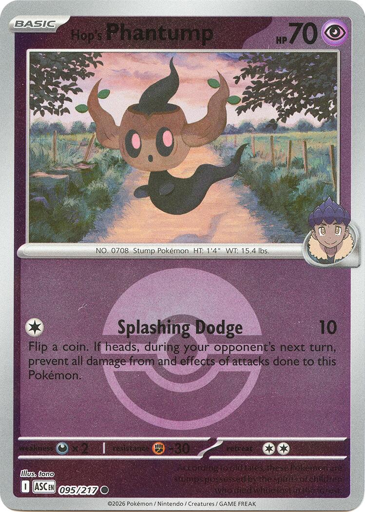 Hop's Phantump (095/217) (Poke Ball) [Mega Evolution: Ascended Heroes] | Card Citadel