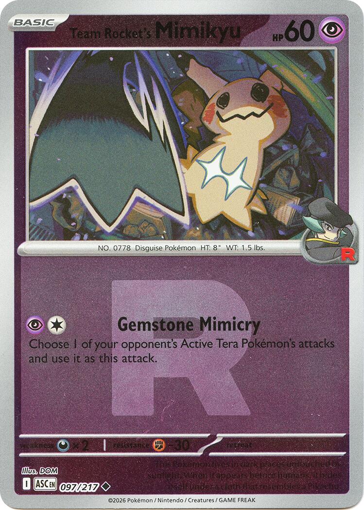 Team Rocket's Mimikyu (097/217) (Team Rocket) [Mega Evolution: Ascended Heroes] | Card Citadel