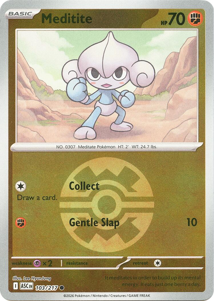 Meditite (103/217) (Quick Ball) [Mega Evolution: Ascended Heroes] | Card Citadel