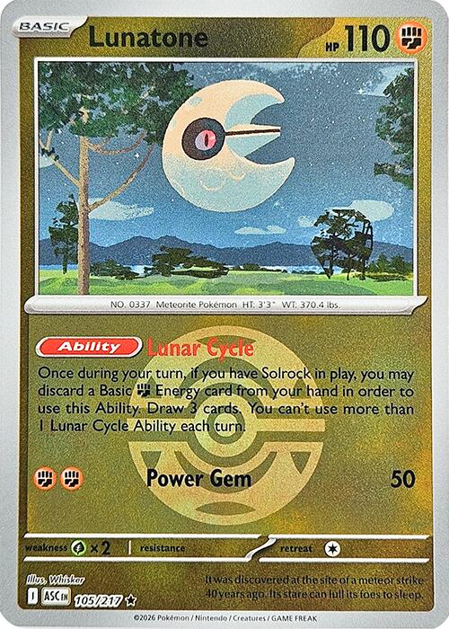 Lunatone (105/217) (Dusk Ball) [Mega Evolution: Ascended Heroes] | Card Citadel