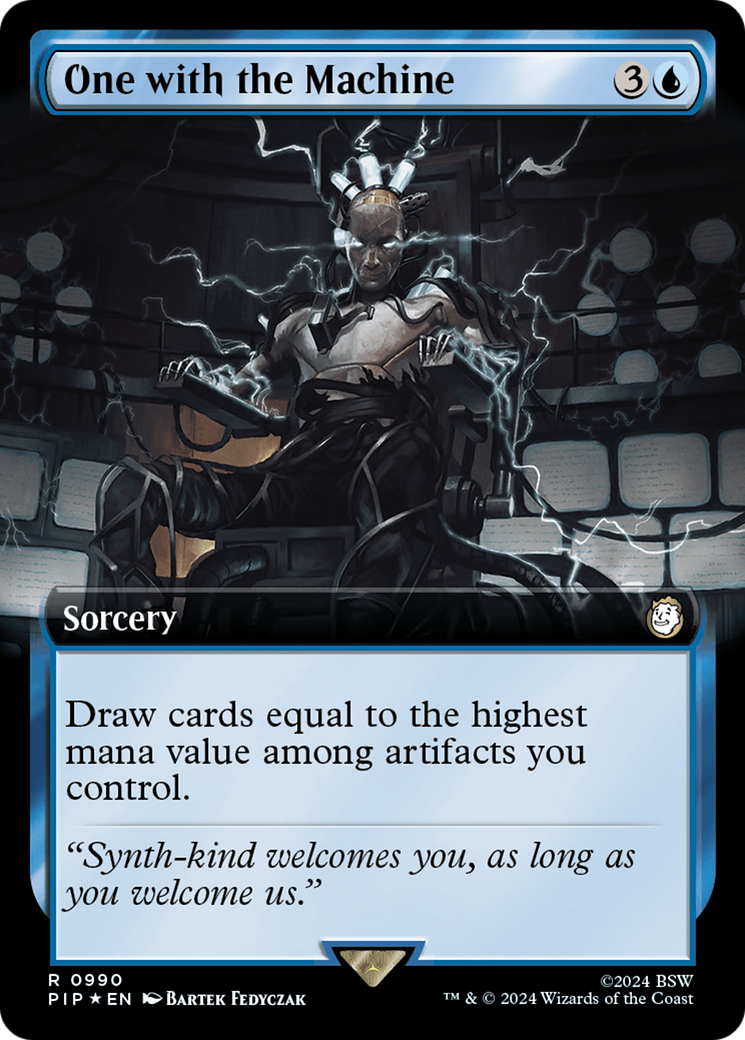 One with the Machine (Extended Art) (Surge Foil) [Fallout] | Card Citadel