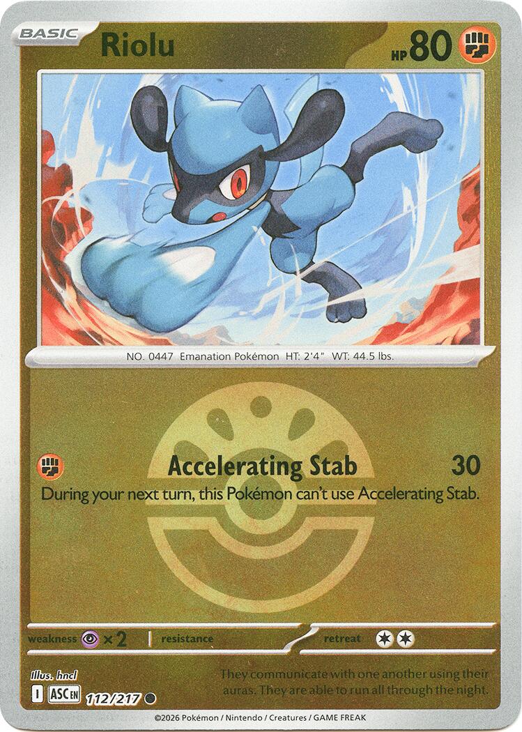 Riolu (112/217) (Friend Ball) [Mega Evolution: Ascended Heroes] | Card Citadel
