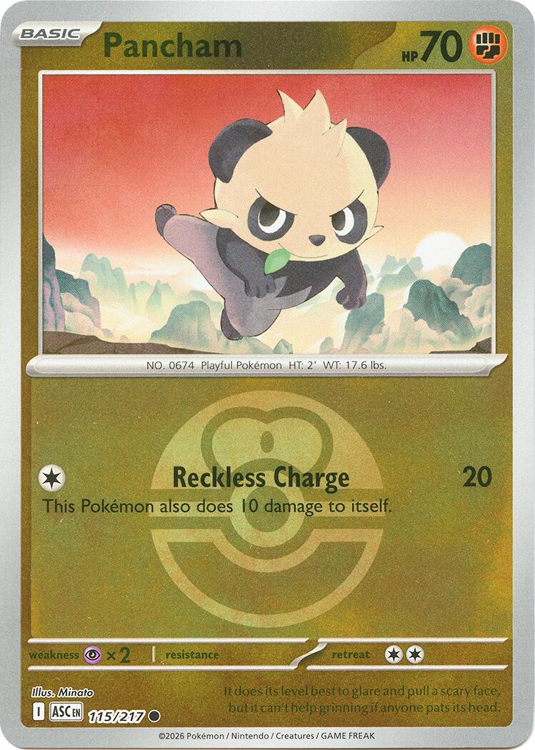 Pancham (115/217) (Love Ball) [Mega Evolution: Ascended Heroes] | Card Citadel