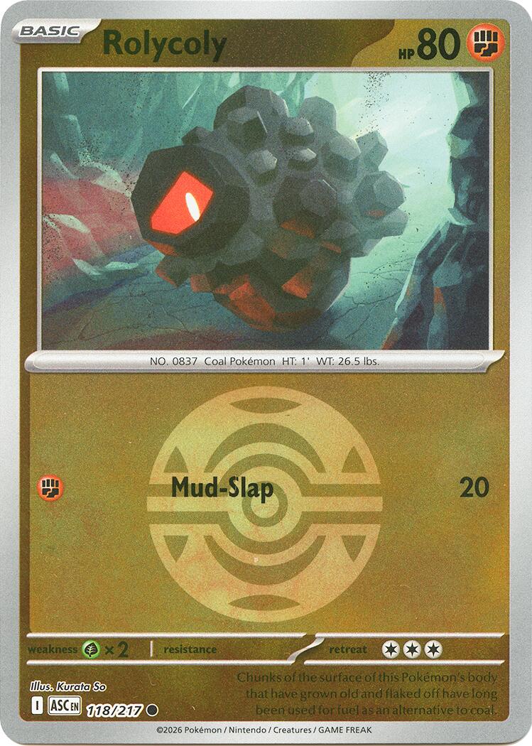 Rolycoly (118/217) (Dusk Ball) [Mega Evolution: Ascended Heroes] | Card Citadel