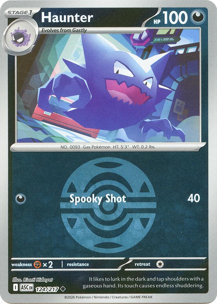 Haunter (124/217) (Dusk Ball) [Mega Evolution: Ascended Heroes] | Card Citadel