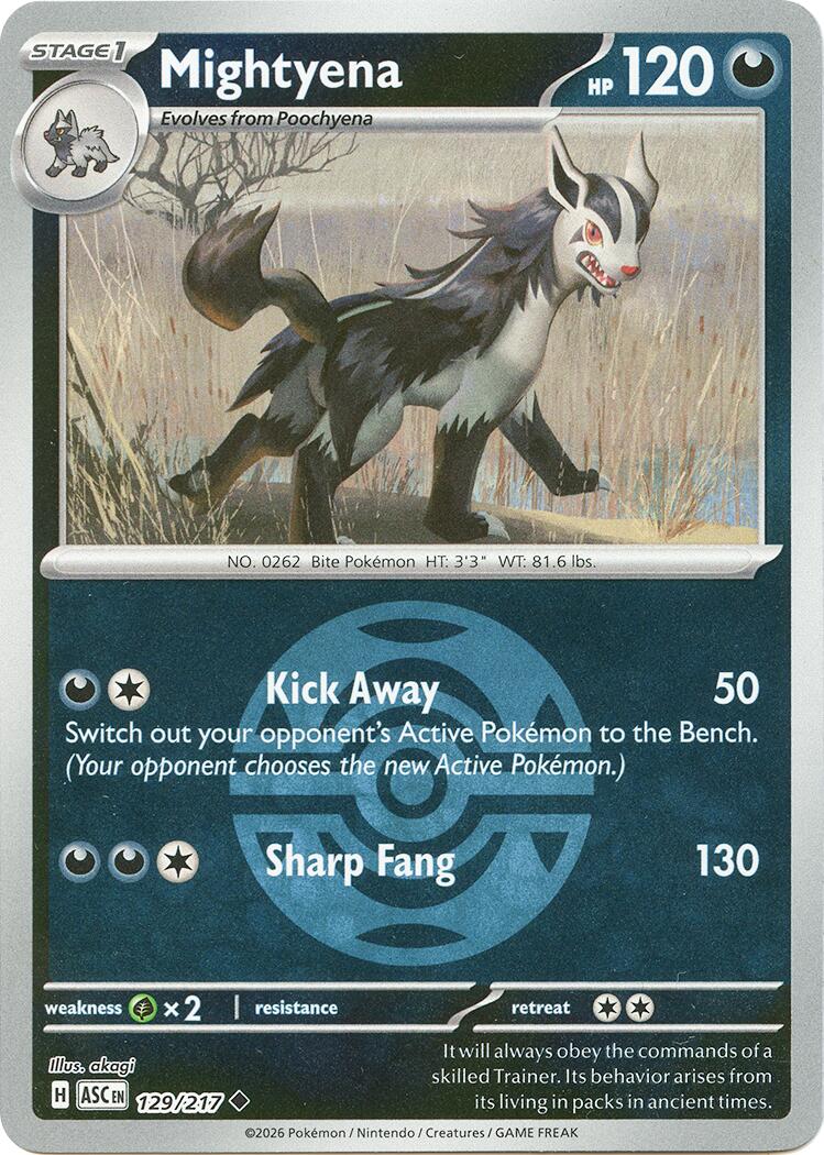 Mightyena (129/217) (Dusk Ball) [Mega Evolution: Ascended Heroes] | Card Citadel