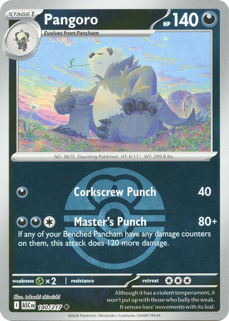 Pangoro (140/217) (Love Ball) [Mega Evolution: Ascended Heroes] | Card Citadel