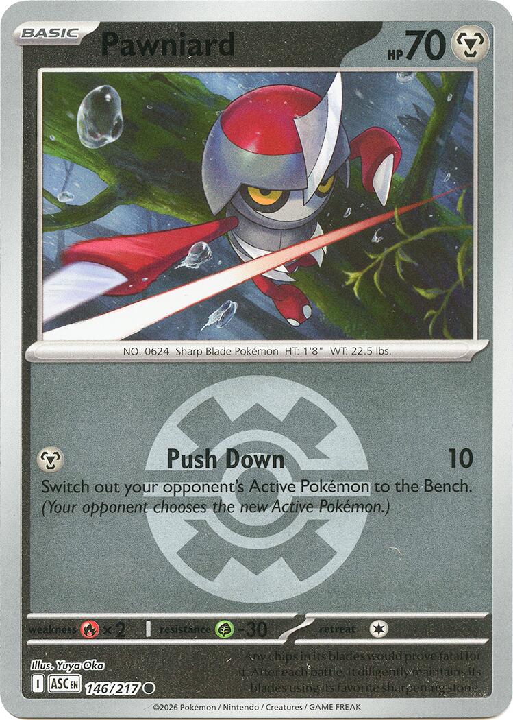 Pawniard (146/217) (Quick Ball) [Mega Evolution: Ascended Heroes] | Card Citadel