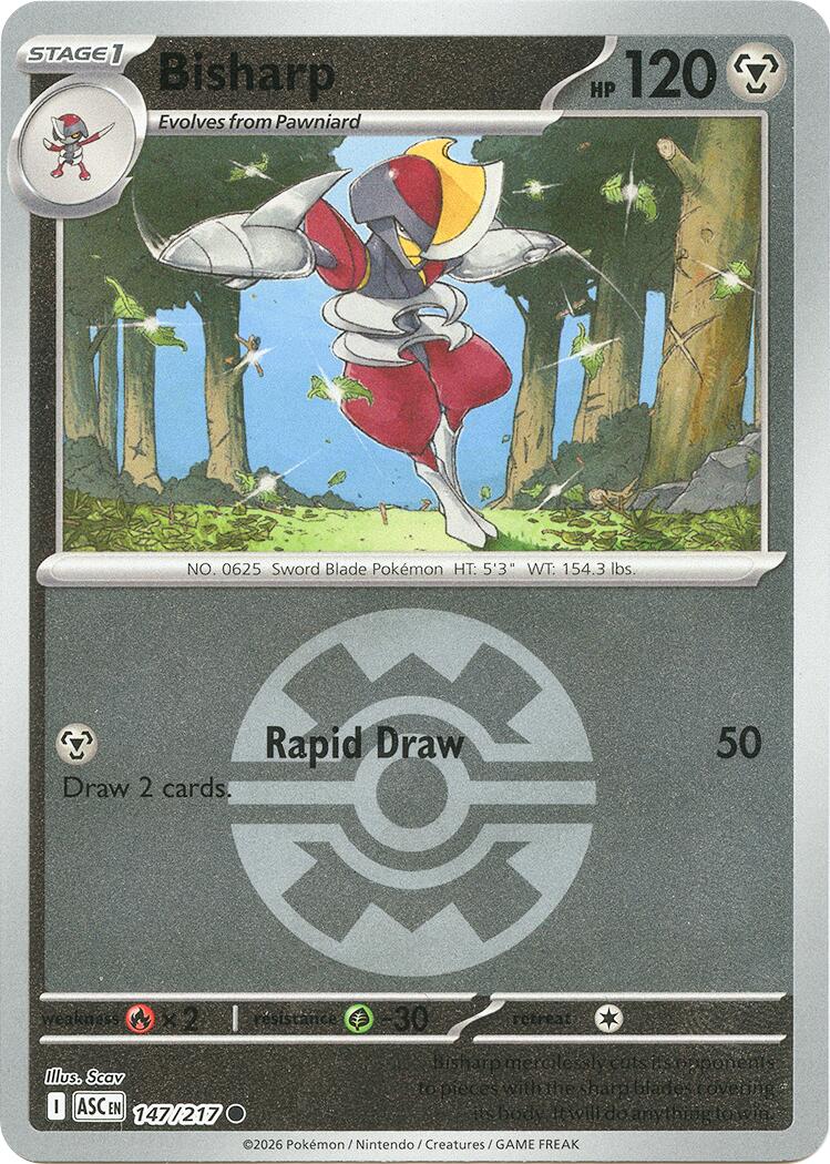Bisharp (147/217) (Quick Ball) [Mega Evolution: Ascended Heroes] | Card Citadel