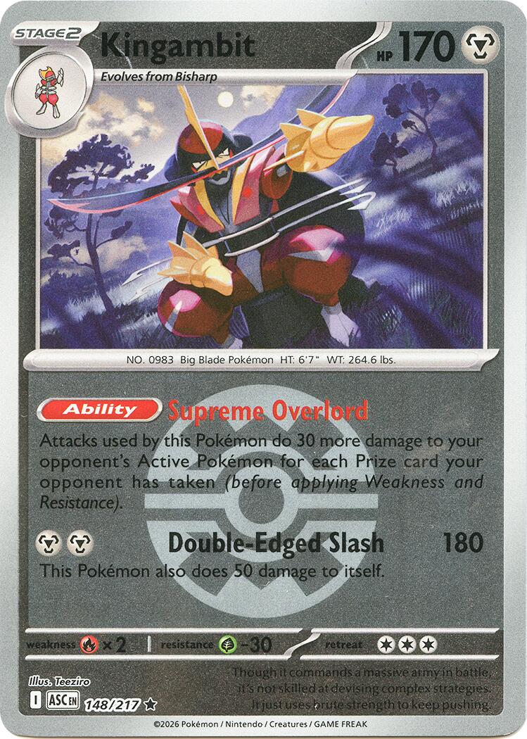 Kingambit (148/217) (Quick Ball) [Mega Evolution: Ascended Heroes] | Card Citadel