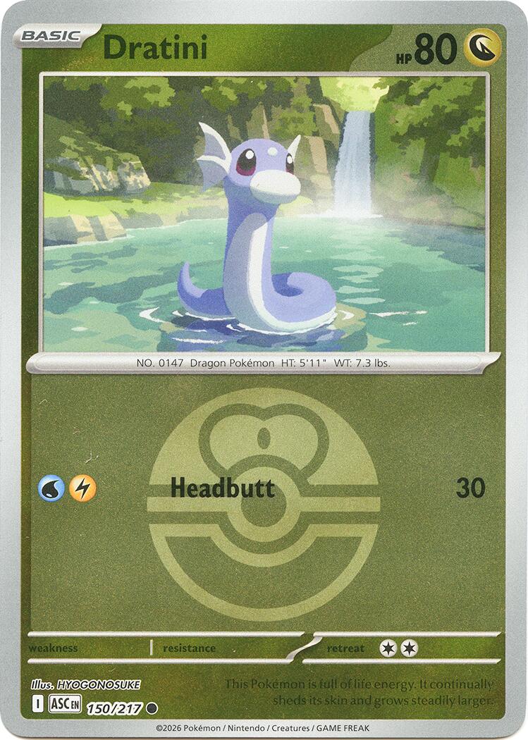 Dratini (150/217) (Love Ball) [Mega Evolution: Ascended Heroes] | Card Citadel