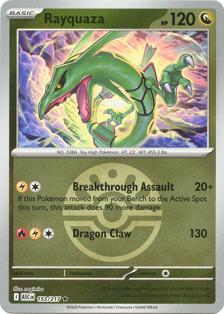 Rayquaza (153/217) (Friend Ball) [Mega Evolution: Ascended Heroes] | Card Citadel