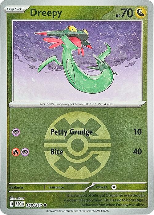 Dreepy (158/217) (Quick Ball) [Mega Evolution: Ascended Heroes] | Card Citadel