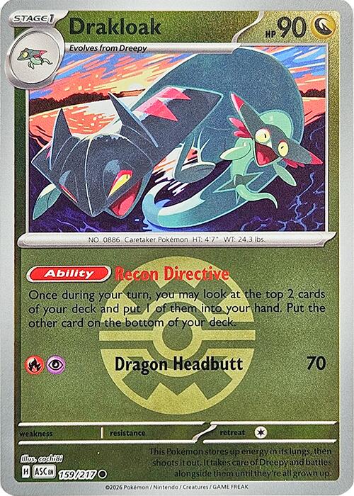 Drakloak (159/217) (Quick Ball) [Mega Evolution: Ascended Heroes] | Card Citadel