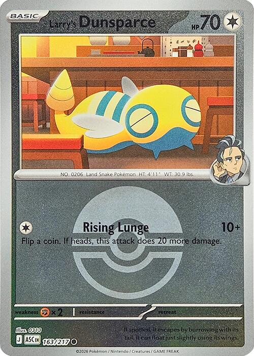 Larry's Dunsparce (163/217) (Poke Ball) [Mega Evolution: Ascended Heroes] | Card Citadel