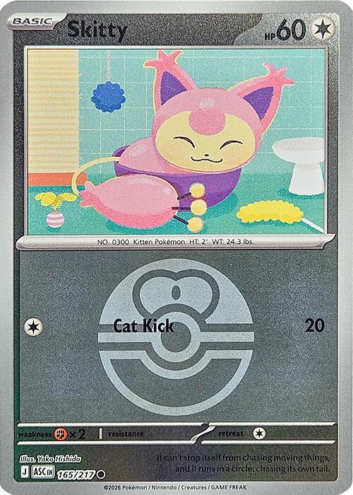 Skitty (165/217) (Love Ball) [Mega Evolution: Ascended Heroes] | Card Citadel