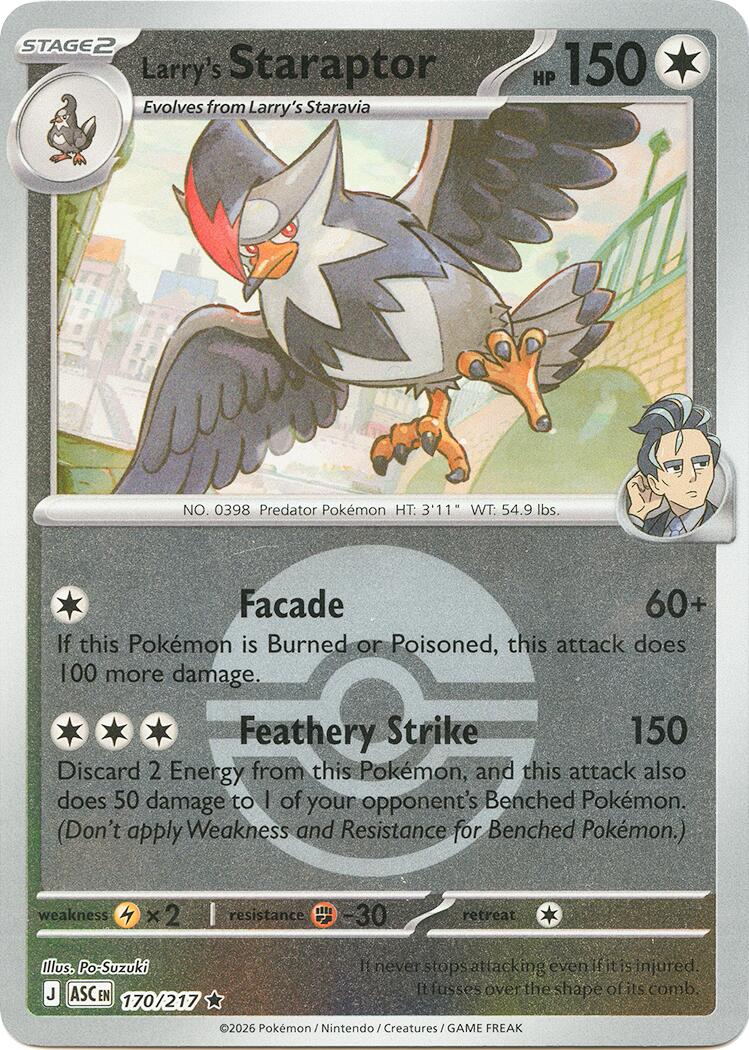 Larry's Staraptor (170/217) (Poke Ball) [Mega Evolution: Ascended Heroes] | Card Citadel