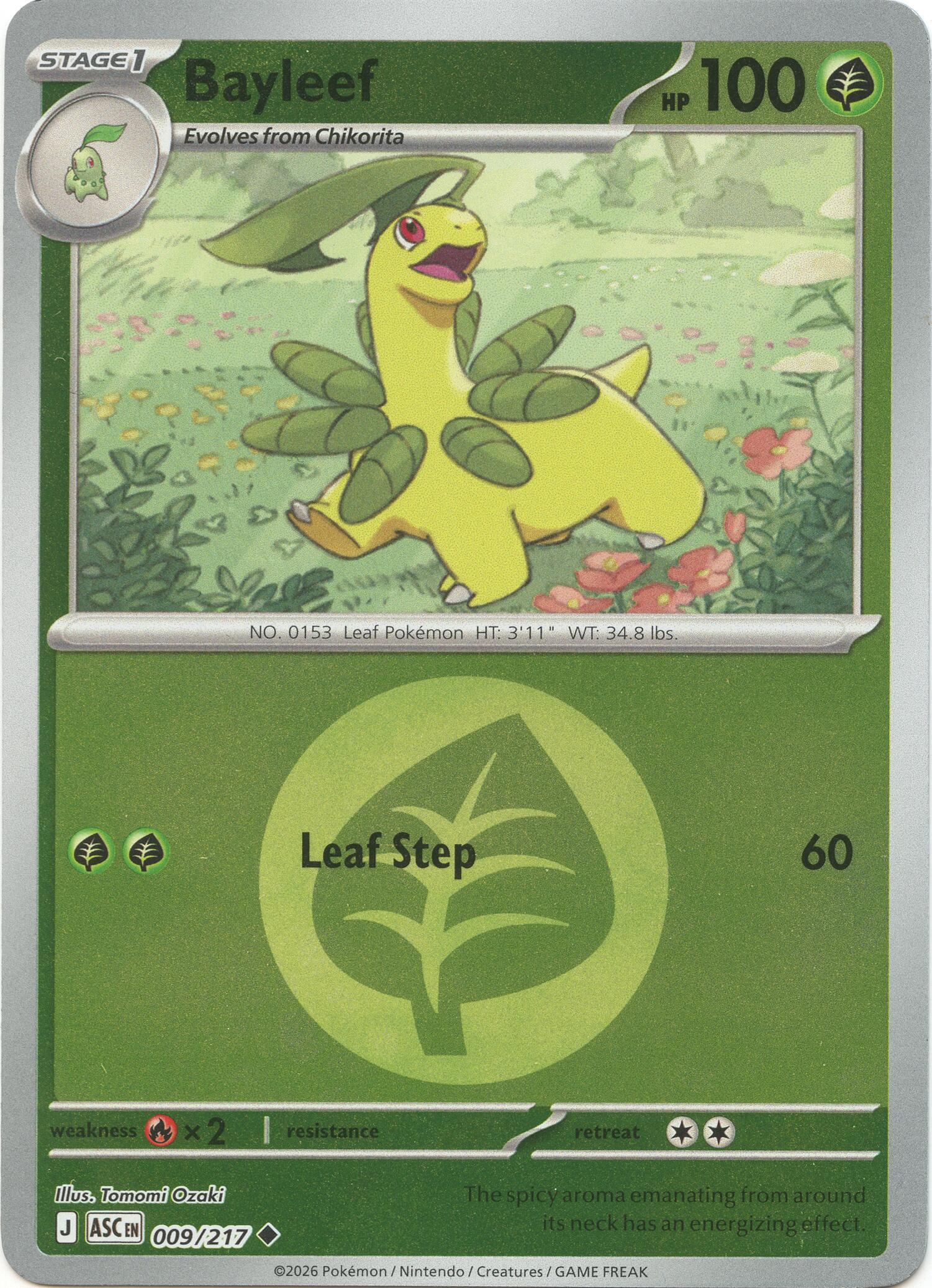 Bayleef (009/217) (Energy Symbol Pattern) [Mega Evolution: Ascended Heroes] | Card Citadel