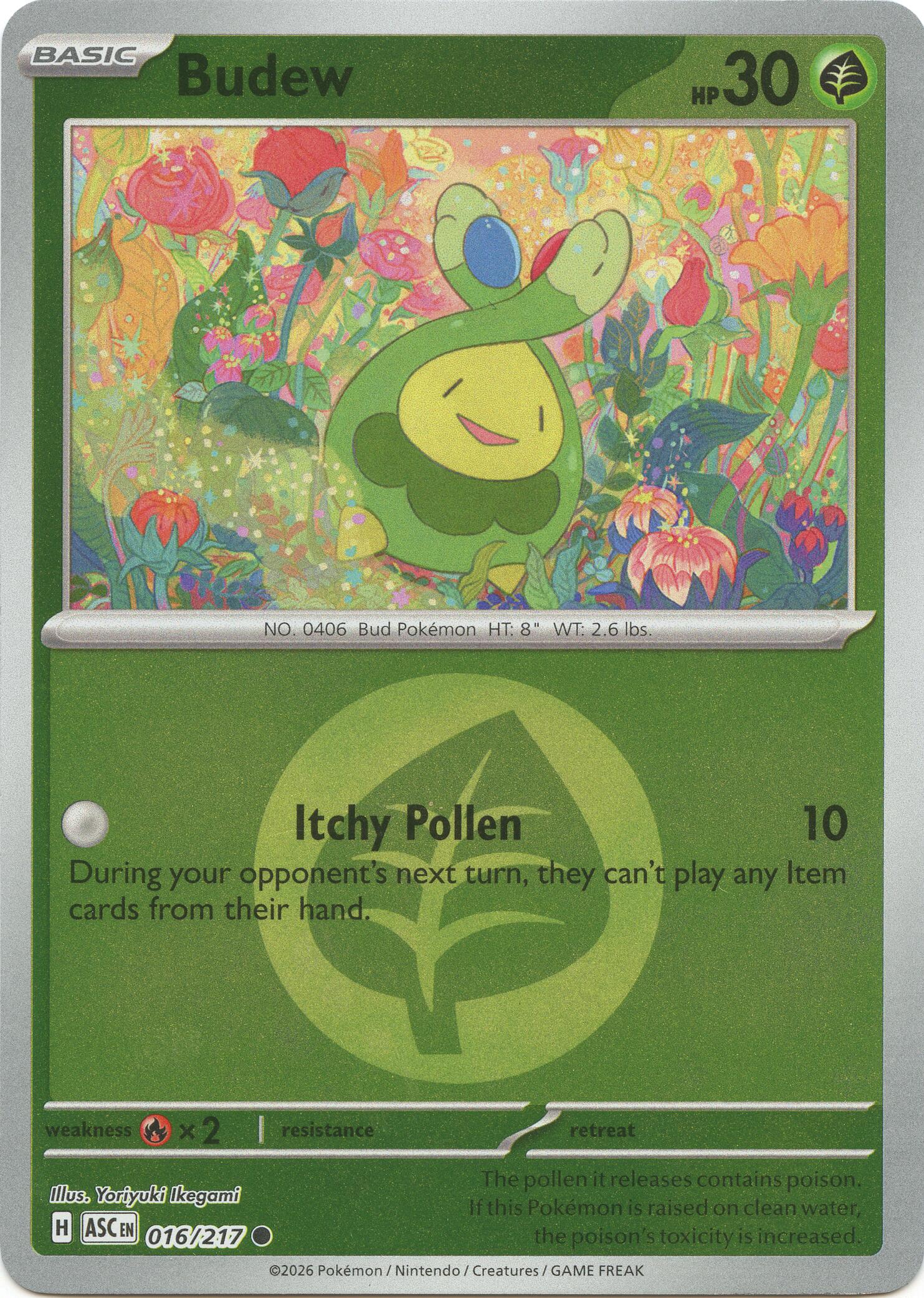 Budew (016/217) (Energy Symbol Pattern) [Mega Evolution: Ascended Heroes] | Card Citadel