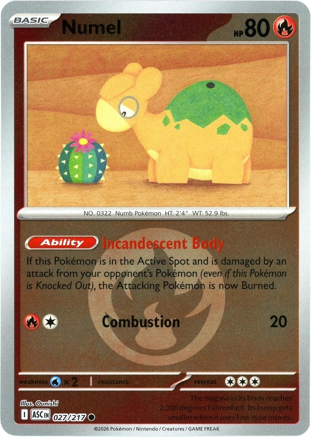 Numel (027/217) (Energy Symbol Pattern) [Mega Evolution: Ascended Heroes] | Card Citadel