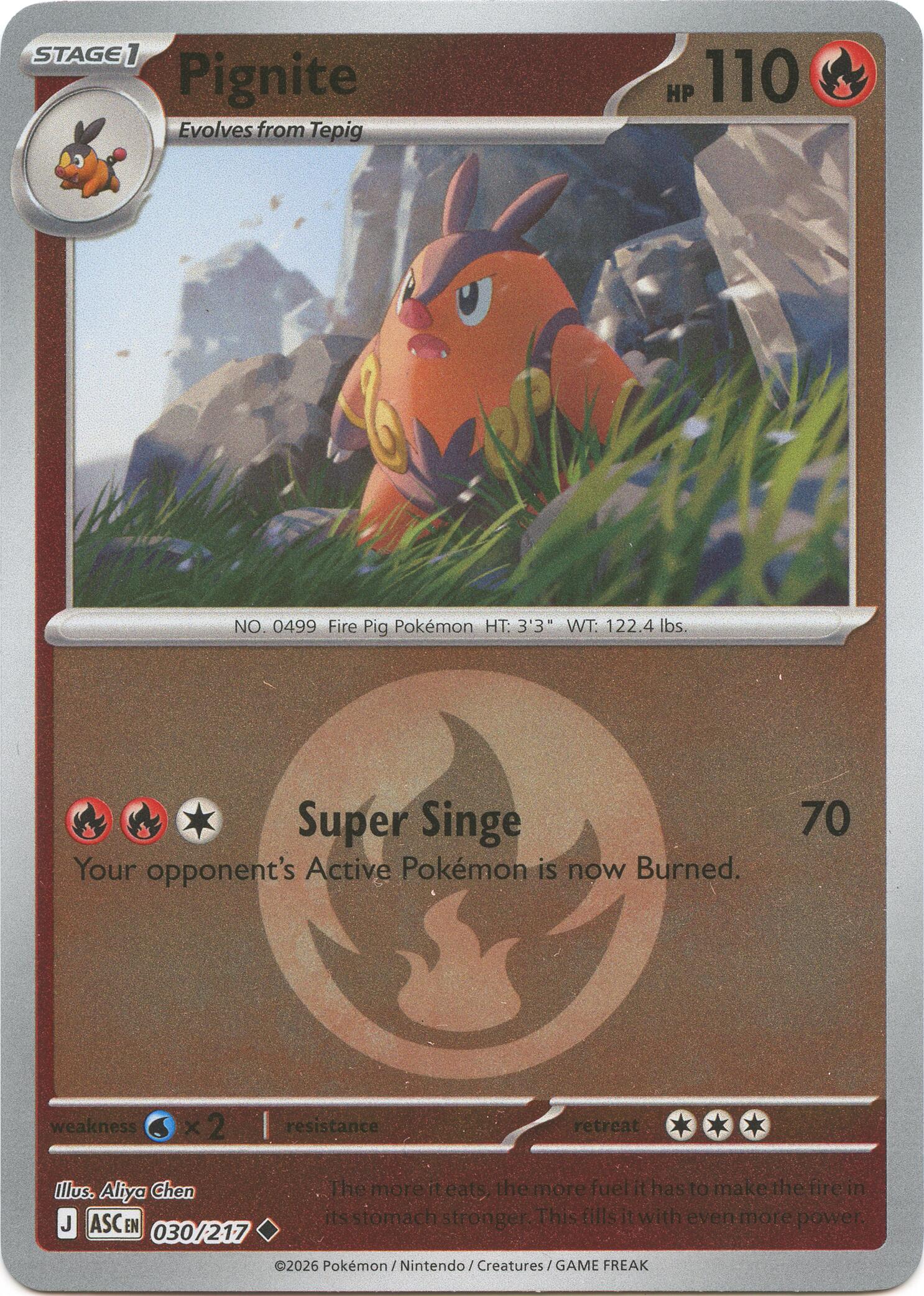 Pignite (030/217) (Energy Symbol Pattern) [Mega Evolution: Ascended Heroes] | Card Citadel