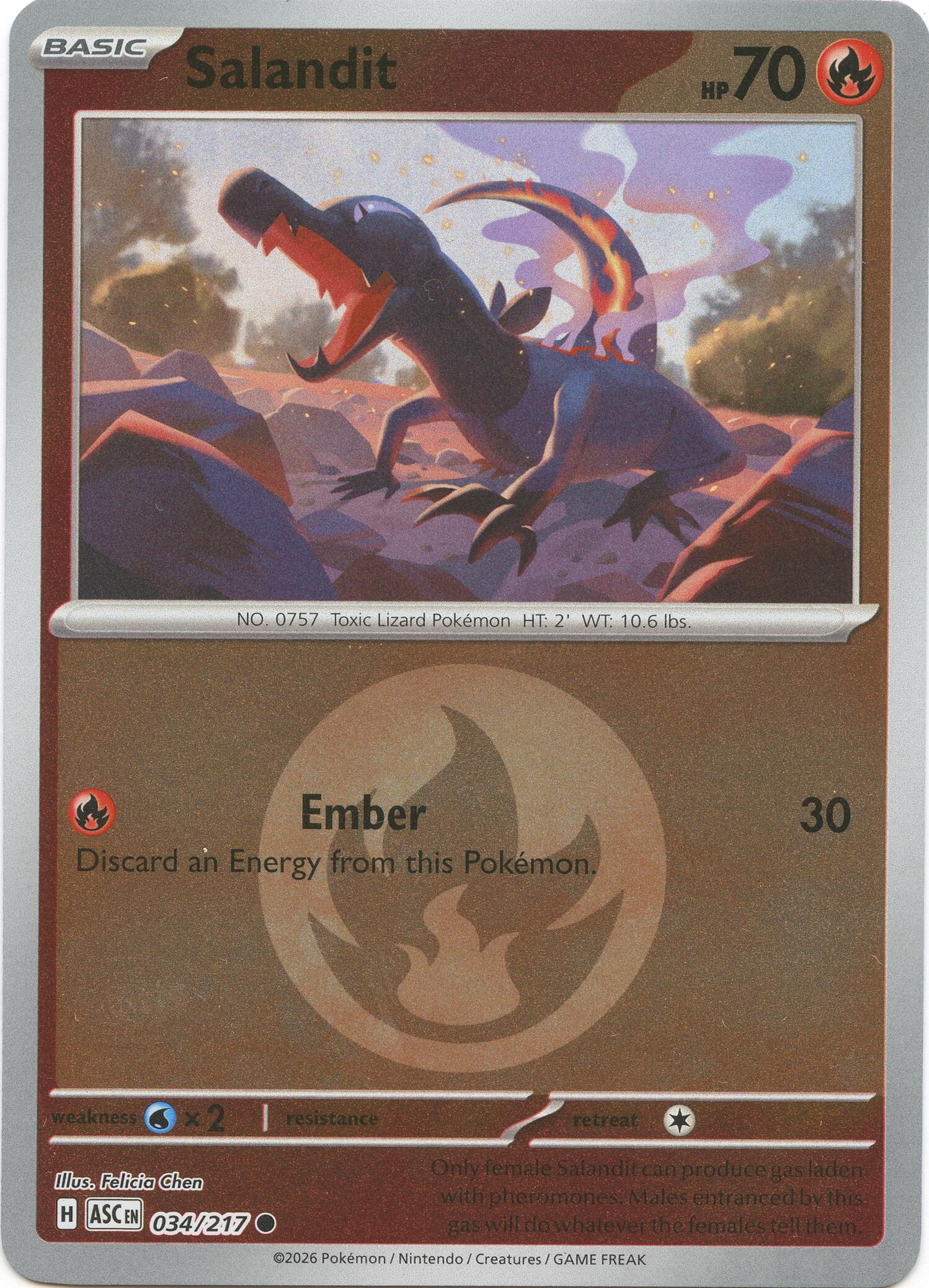 Salandit (034/217) (Energy Symbol Pattern) [Mega Evolution: Ascended Heroes] | Card Citadel