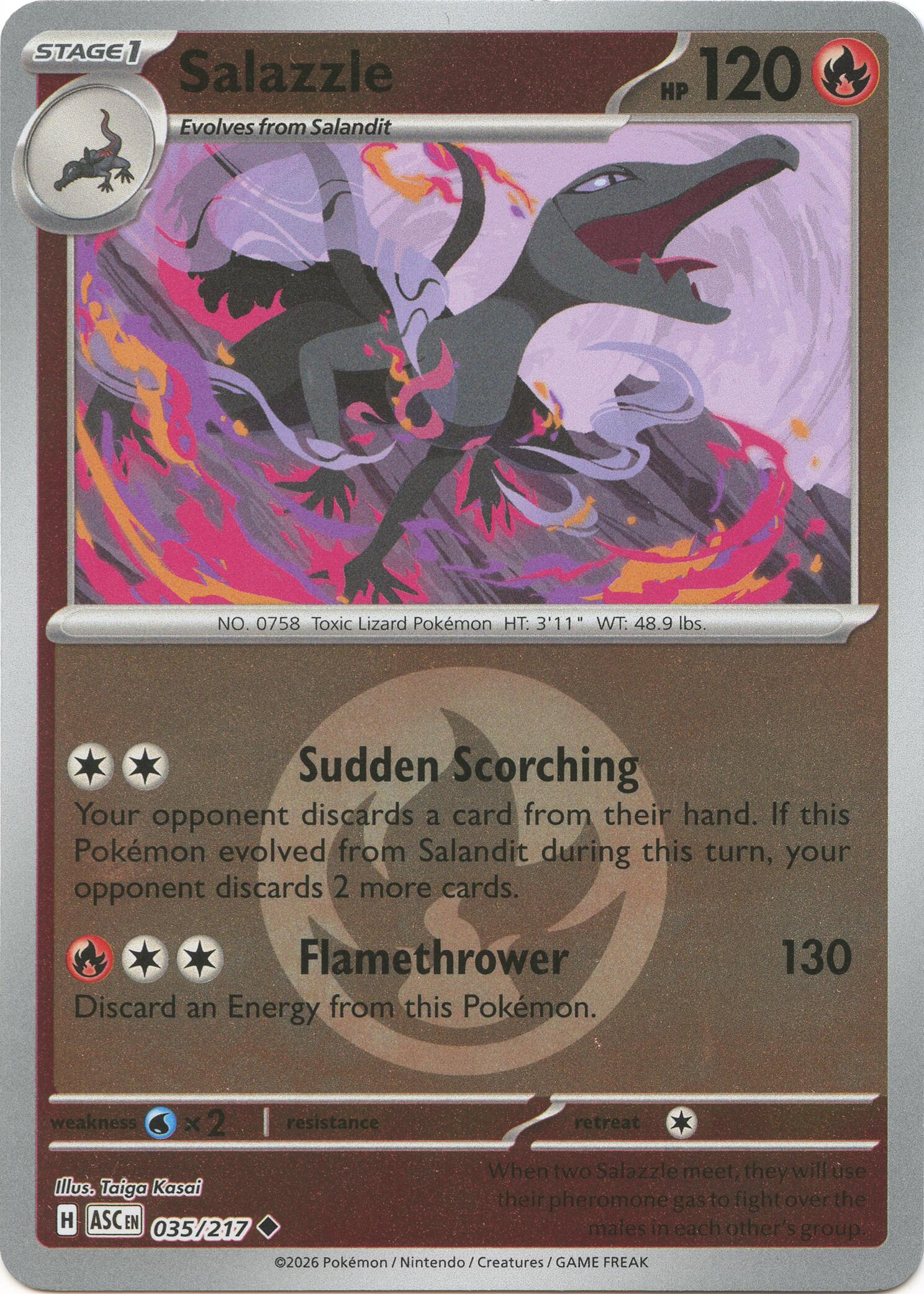Salazzle (035/217) (Energy Symbol Pattern) [Mega Evolution: Ascended Heroes] | Card Citadel