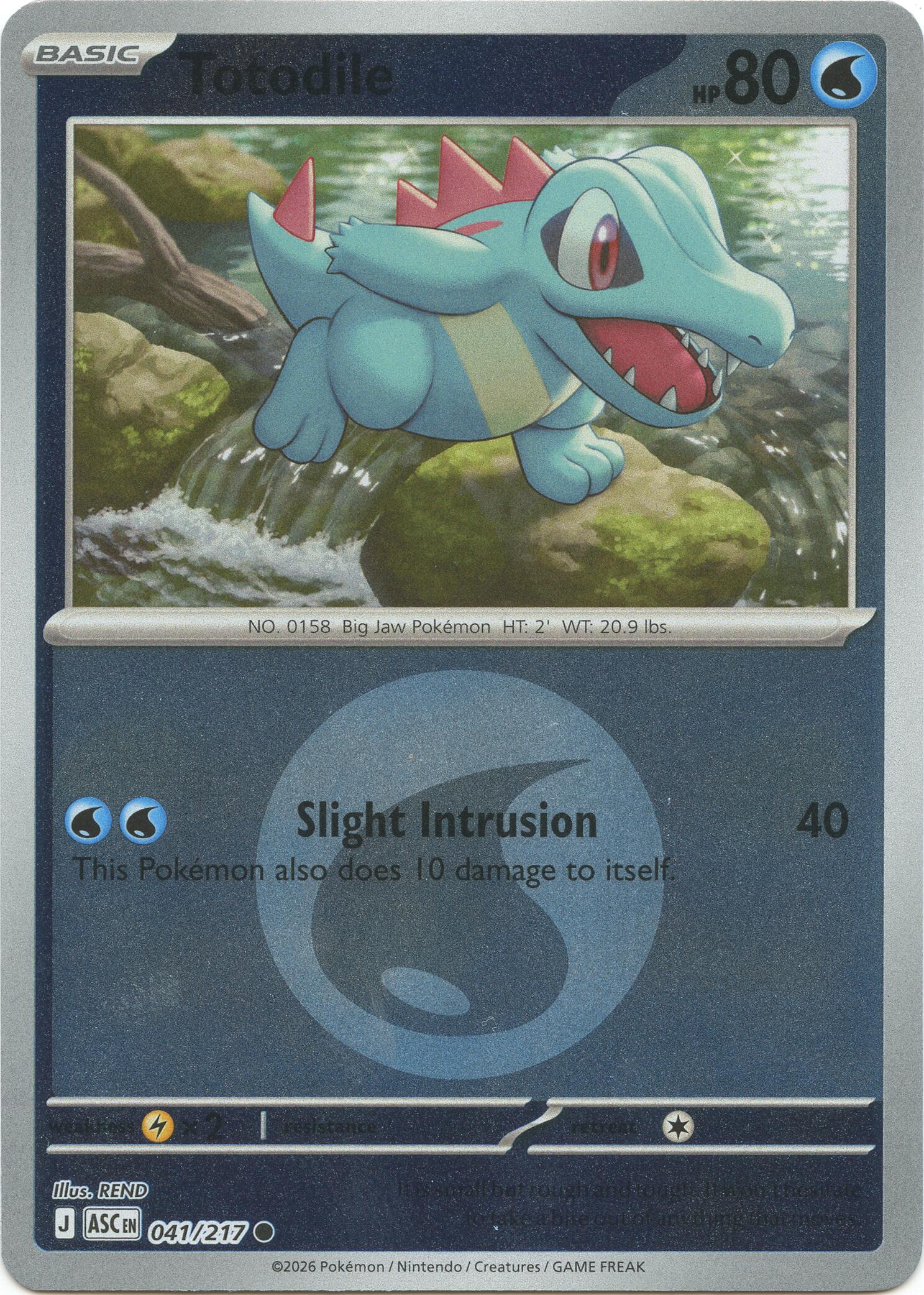 Totodile (041/217) (Energy Symbol Pattern) [Mega Evolution: Ascended Heroes] | Card Citadel