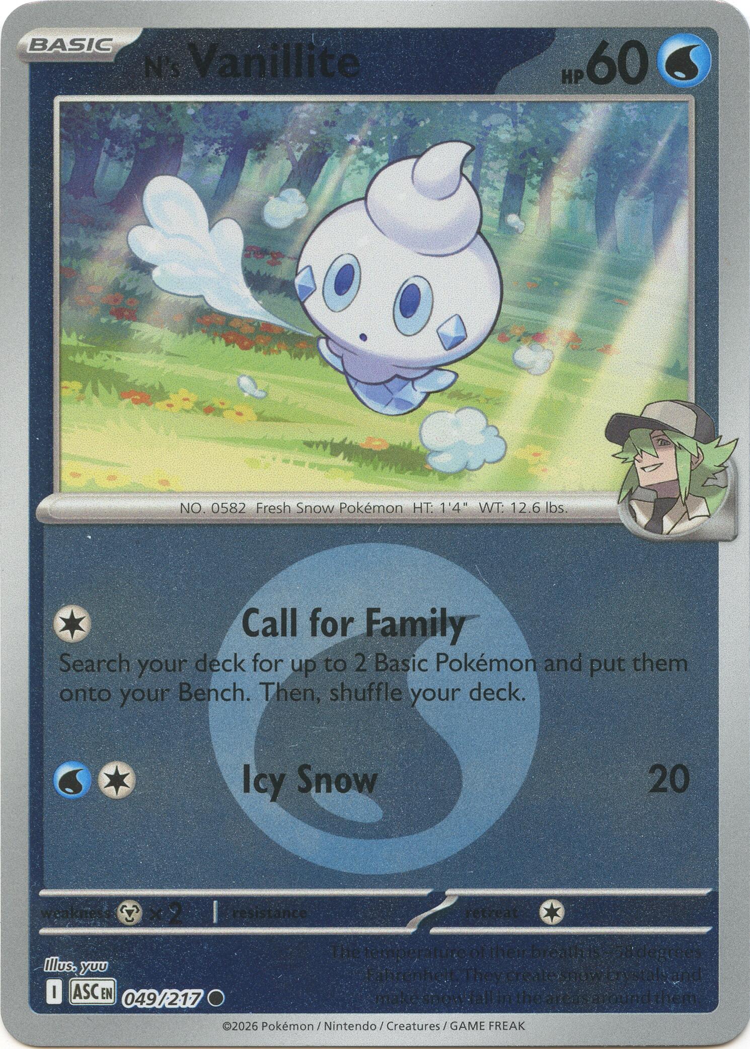 N's Vanillite (049/217) (Energy Symbol Pattern) [Mega Evolution: Ascended Heroes] | Card Citadel