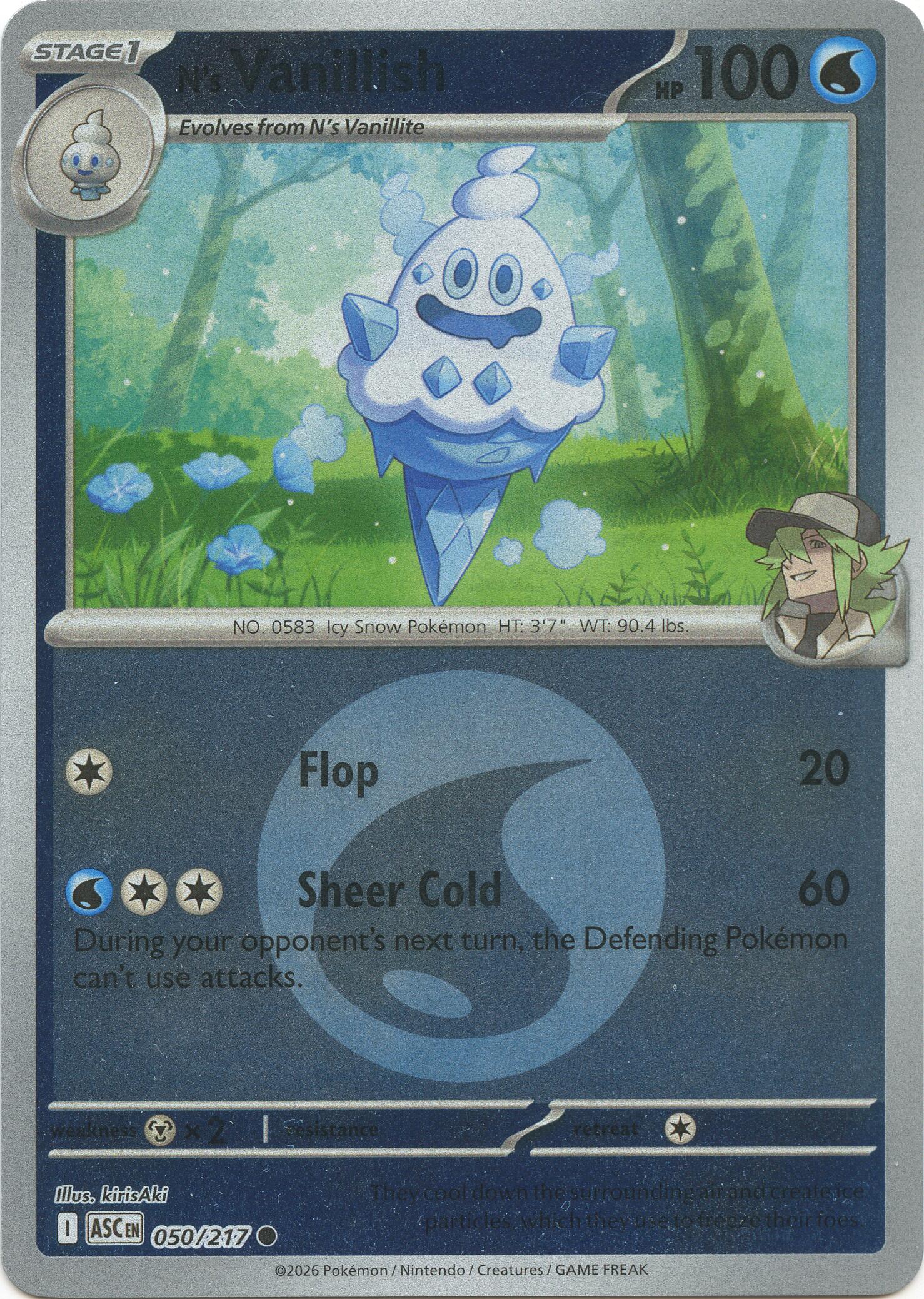 N's Vanillish (050/217) (Energy Symbol Pattern) [Mega Evolution: Ascended Heroes] | Card Citadel