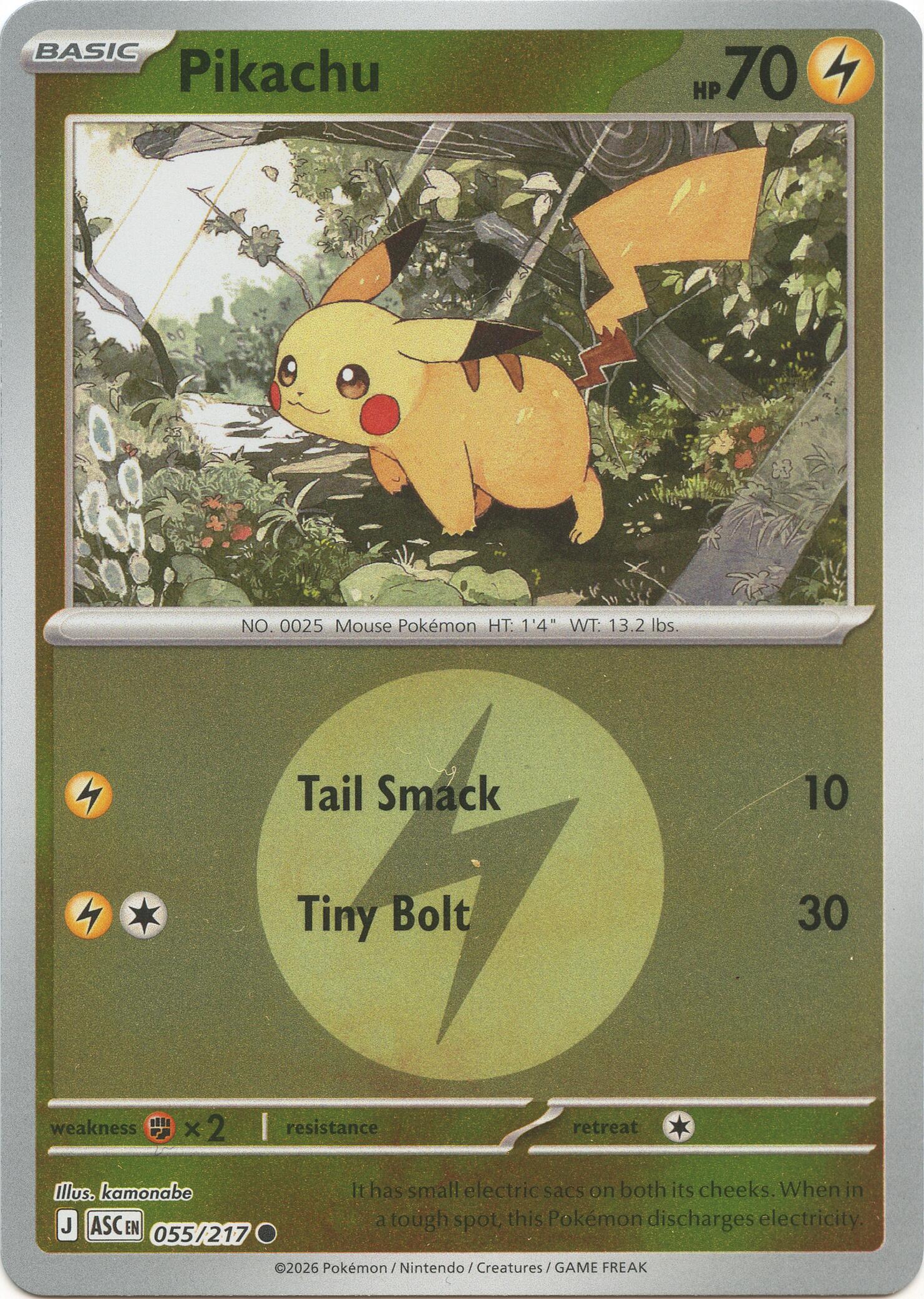 Pikachu (055/217) (Energy Symbol Pattern) [Mega Evolution: Ascended Heroes] | Card Citadel