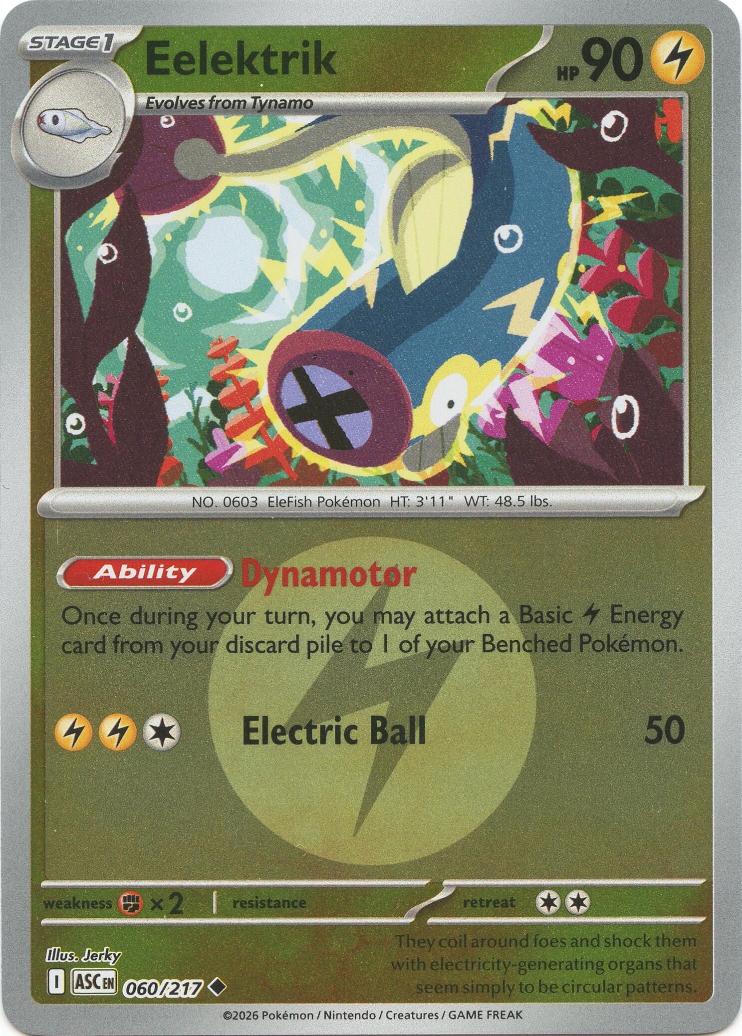Eelektrik (060/217) (Energy Symbol Pattern) [Mega Evolution: Ascended Heroes] | Card Citadel