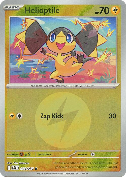 Helioptile (063/217) (Energy Symbol Pattern) [Mega Evolution: Ascended Heroes] | Card Citadel