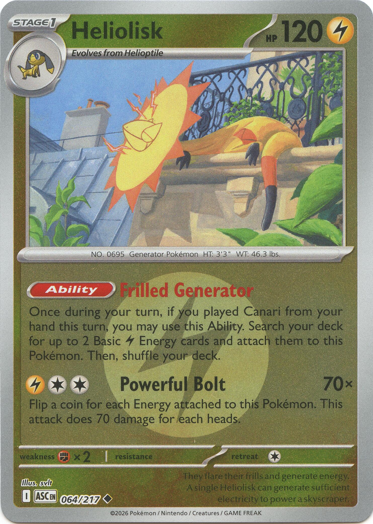 Heliolisk (064/217) (Energy Symbol Pattern) [Mega Evolution: Ascended Heroes] | Card Citadel