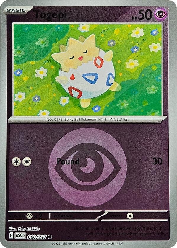 Togepi (080/217) (Energy Symbol Pattern) [Mega Evolution: Ascended Heroes] | Card Citadel