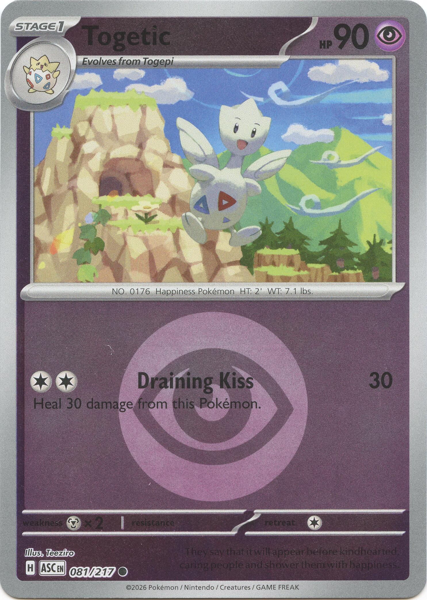 Togetic (081/217) (Energy Symbol Pattern) [Mega Evolution: Ascended Heroes] | Card Citadel
