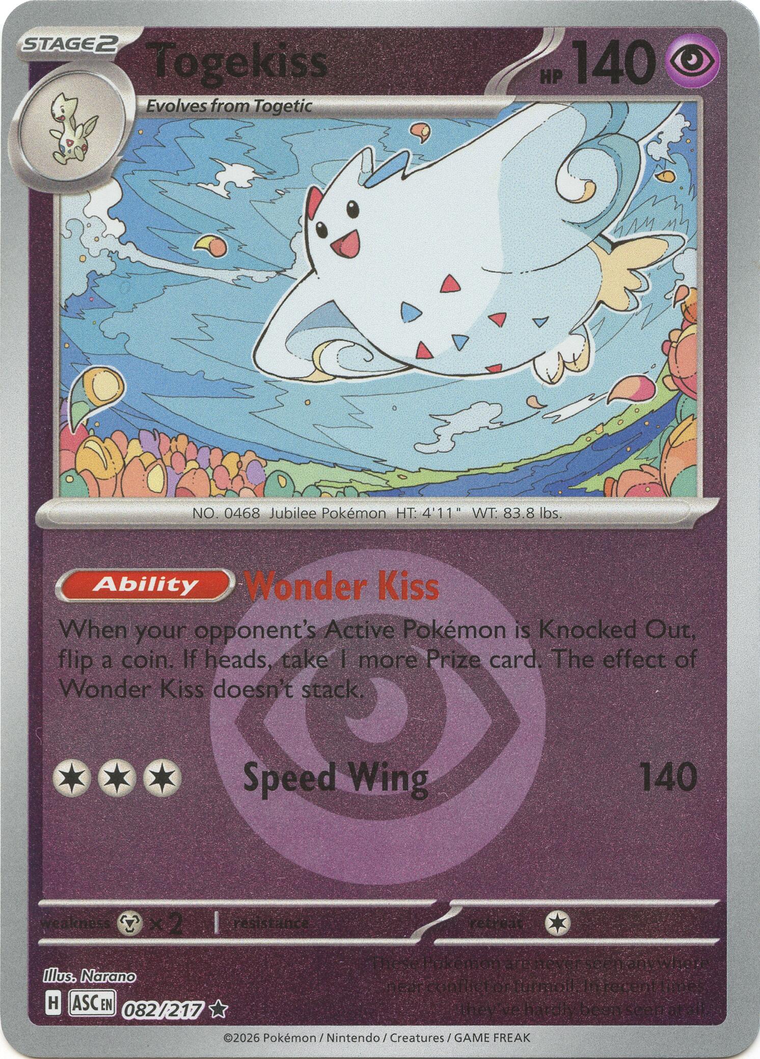 Togekiss (082/217) (Energy Symbol Pattern) [Mega Evolution: Ascended Heroes] | Card Citadel