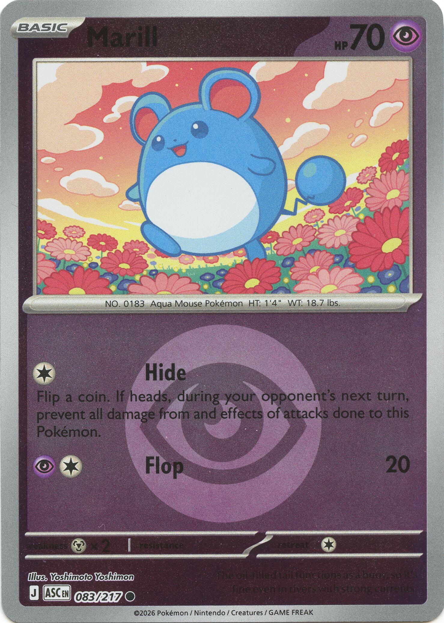 Marill (083/217) (Energy Symbol Pattern) [Mega Evolution: Ascended Heroes] | Card Citadel