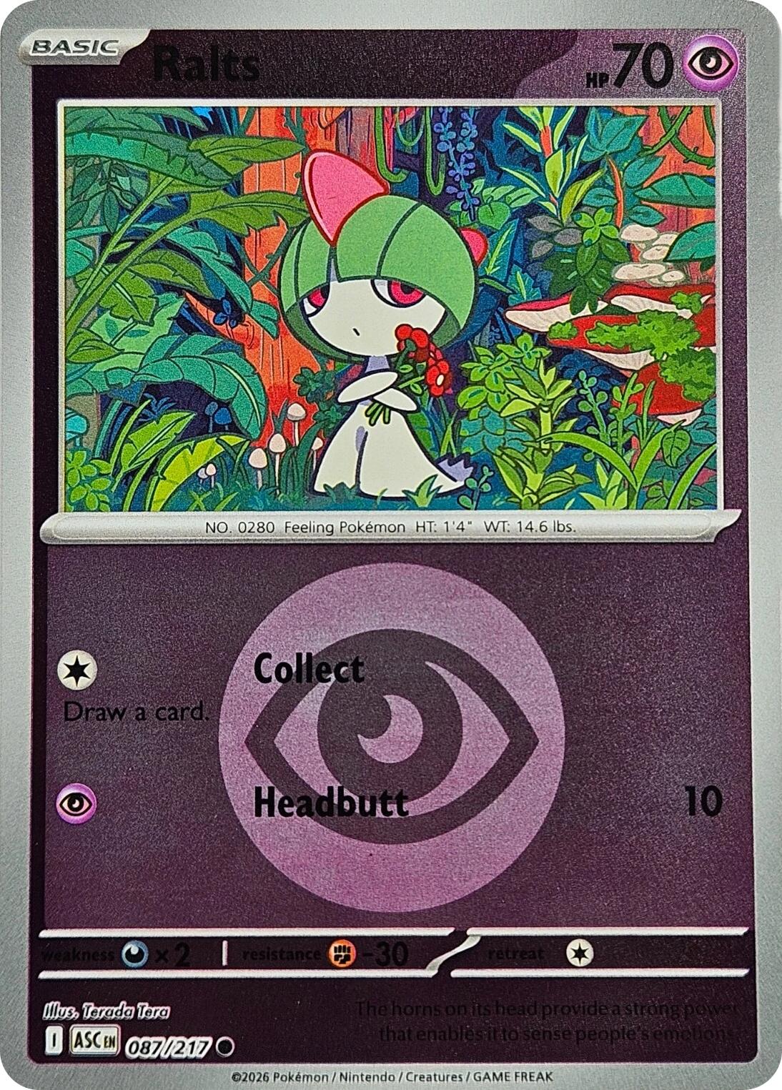 Ralts (087/217) (Energy Symbol Pattern) [Mega Evolution: Ascended Heroes] | Card Citadel