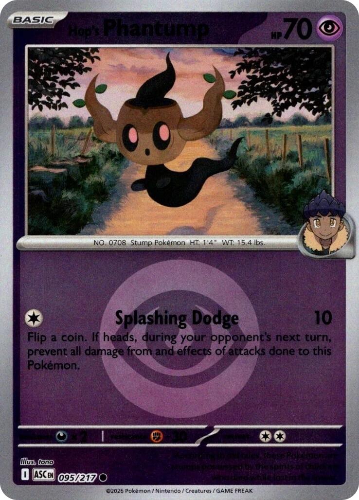 Hop's Phantump (095/217) (Energy Symbol Pattern) [Mega Evolution: Ascended Heroes] | Card Citadel