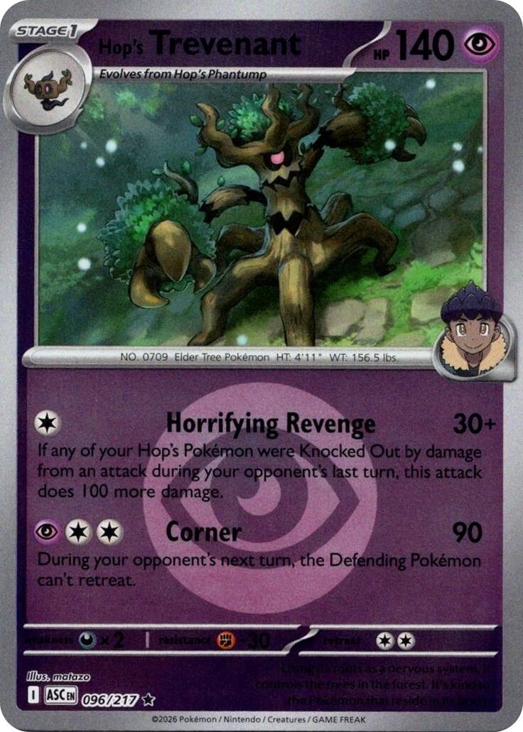 Hop's Trevenant (096/217) (Energy Symbol Pattern) [Mega Evolution: Ascended Heroes] | Card Citadel