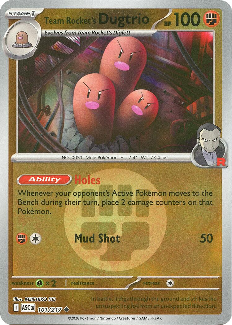 Team Rocket's Dugtrio (101/217) (Energy Symbol Pattern) [Mega Evolution: Ascended Heroes] | Card Citadel