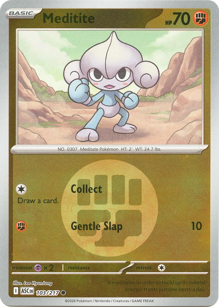 Meditite (103/217) (Energy Symbol Pattern) [Mega Evolution: Ascended Heroes] | Card Citadel