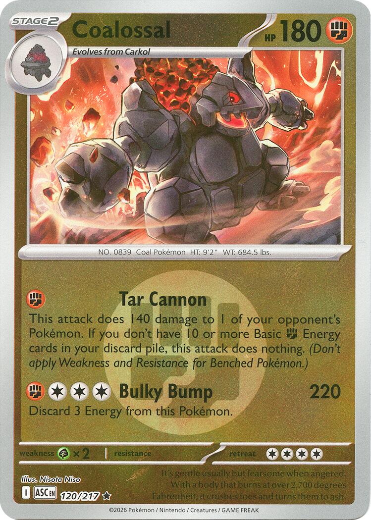 Coalossal (120/217) (Energy Symbol Pattern) [Mega Evolution: Ascended Heroes] | Card Citadel