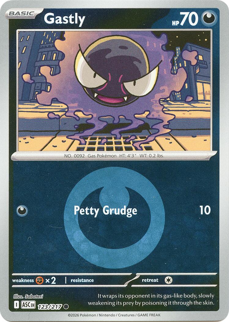 Gastly (123/217) (Energy Symbol Pattern) [Mega Evolution: Ascended Heroes] | Card Citadel