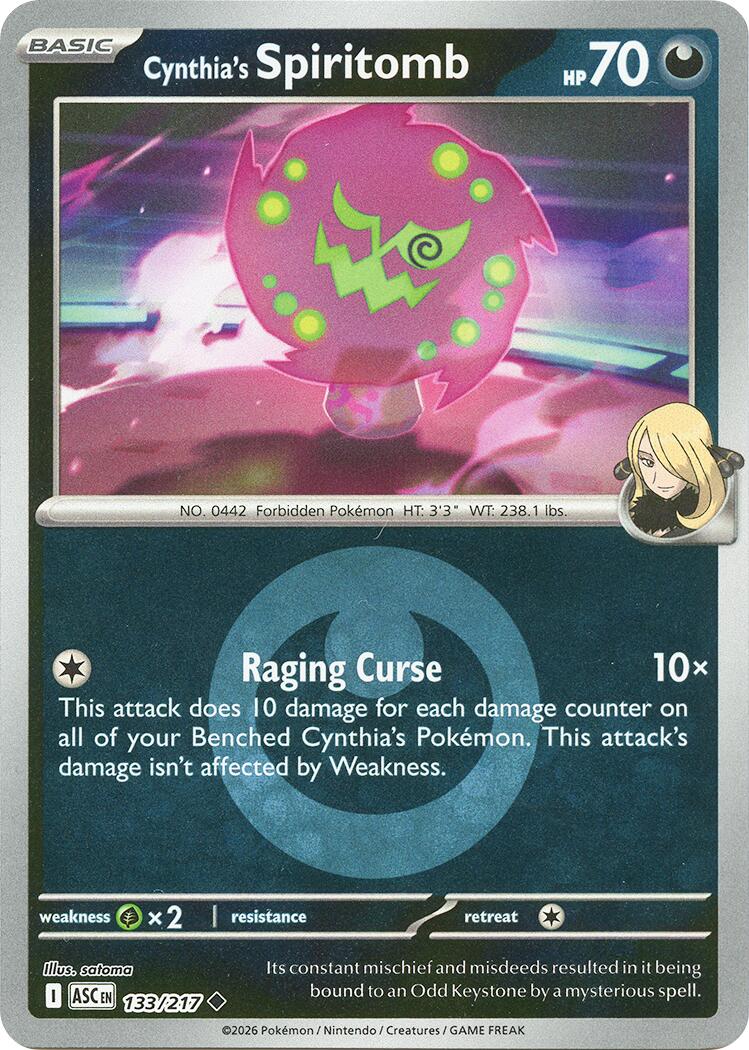 Cynthia's Spiritomb (133/217) (Energy Symbol Pattern) [Mega Evolution: Ascended Heroes] | Card Citadel