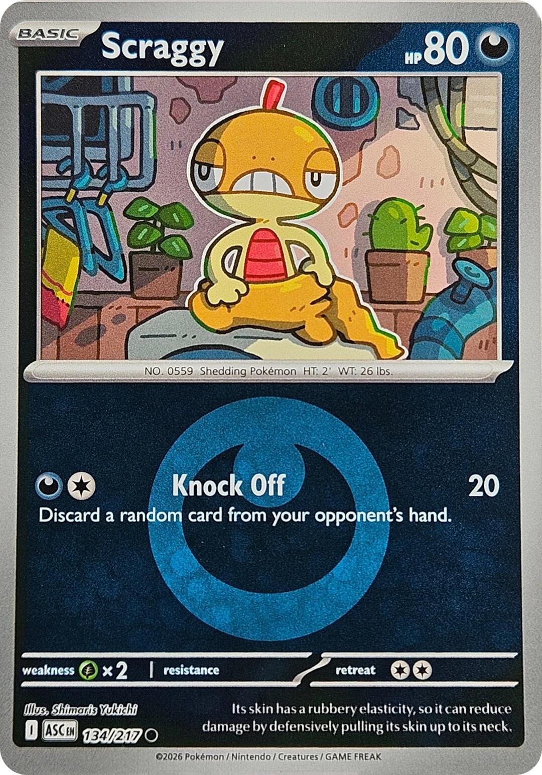 Scraggy (134/217) (Energy Symbol Pattern) [Mega Evolution: Ascended Heroes] | Card Citadel