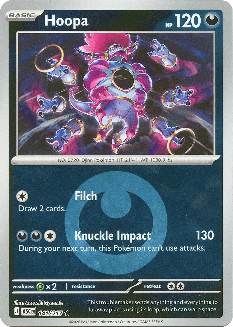 Hoopa (141/217) (Energy Symbol Pattern) [Mega Evolution: Ascended Heroes] | Card Citadel
