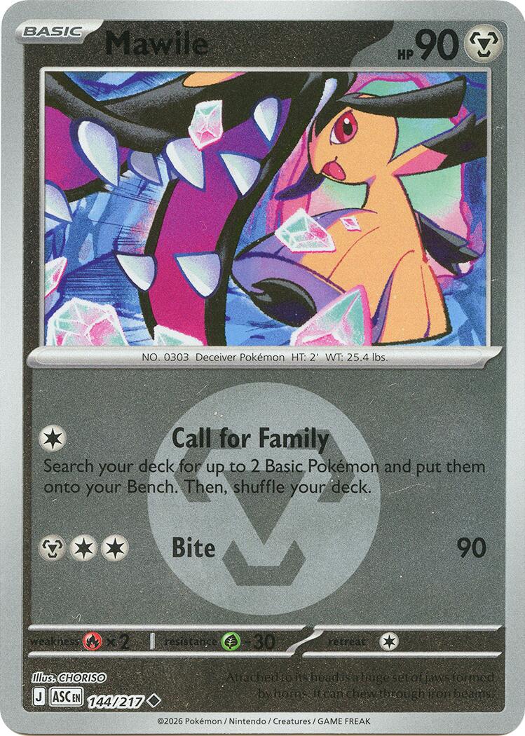 Mawile (144/217) (Energy Symbol Pattern) [Mega Evolution: Ascended Heroes] | Card Citadel